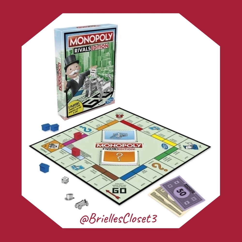 🌸 New Monopoly Rivals Edition
Board Game; Head-to-Head 2-Player Game